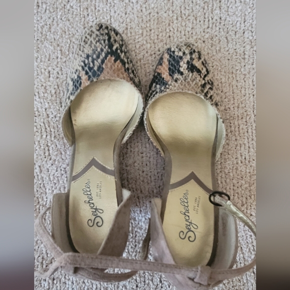 Seychelles Wedge Heels-Suede & Snakeskin - Picture 4 of 4